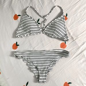 Abercrombie & Fitch Striped Crochet Bikini